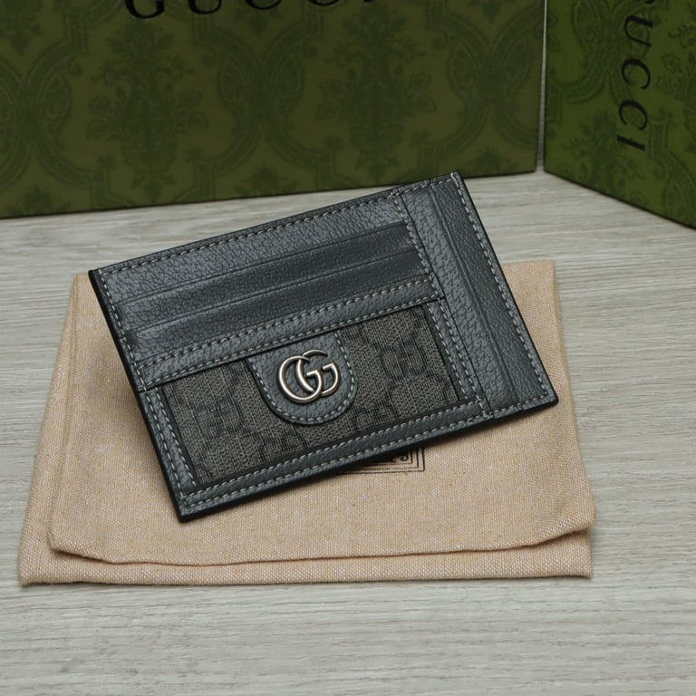 Gucci OPHIDIA CARD CASEGREY AND BLACK 11CM 732018 UULBN 1244