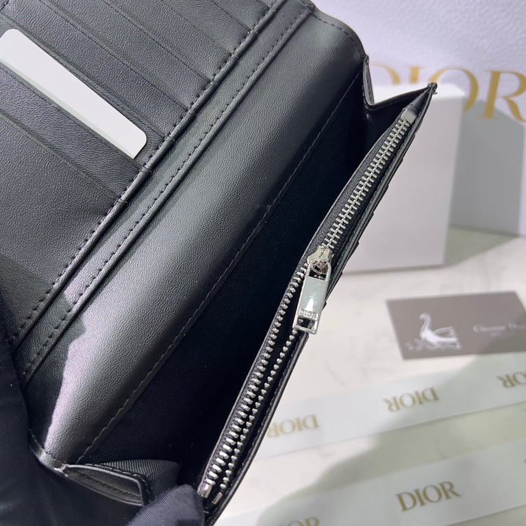 dir VERTICAL LONG WALLET BLACK CD DIAMOND CANVAS 17.5CM 2ESBC002DCO H43E