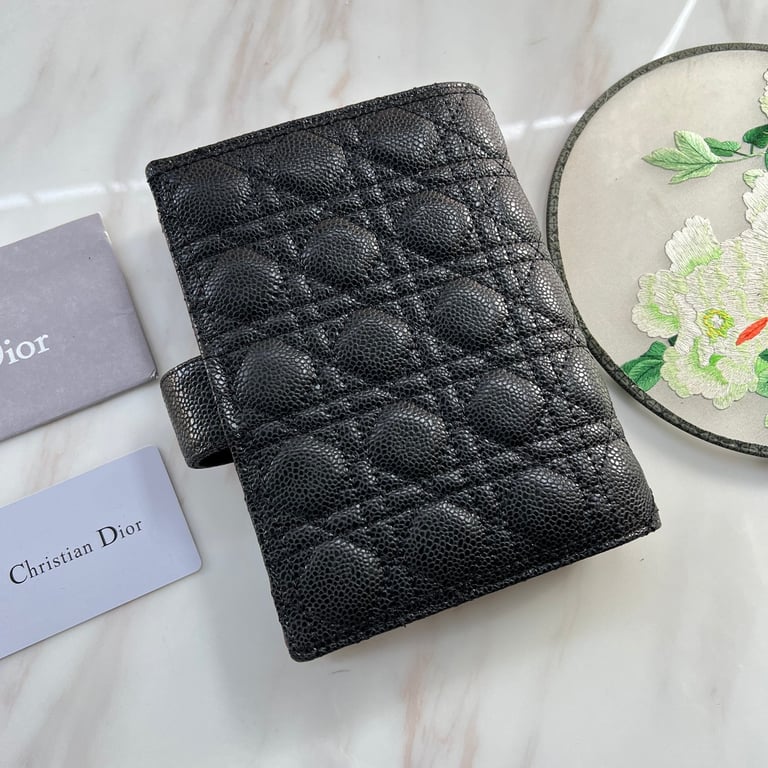 dir CARO WALLET BLACK 19CM