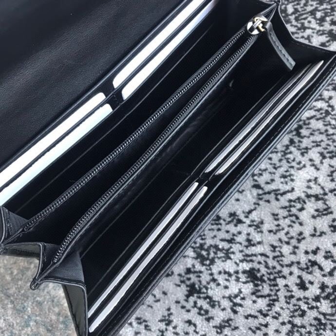 Gucci MARMONT CONTINENTAL WALLET 19CM BLACK E443436 DTD1T 1000