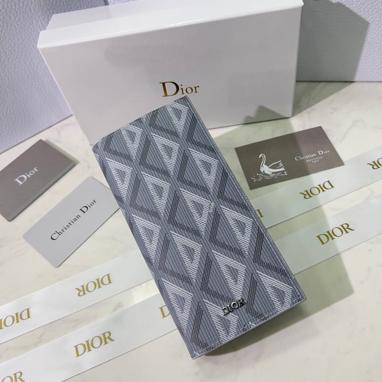 dir VERTICAL LONG WALLET GREY CD DIAMOND CANVAS 2ESBC002DCO H42E