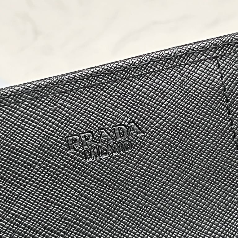 PR SAFFIANO MONOCHROME FLAP LONG WALLET FULL BLACK 19CM 1MH132 ZLP F061H