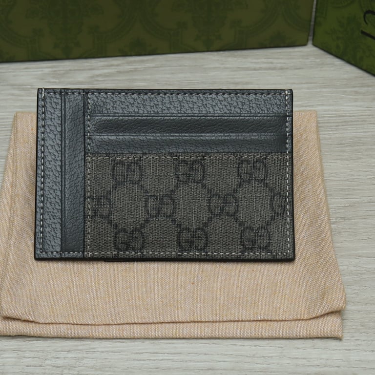Gucci OPHIDIA CARD CASEGREY AND BLACK 11CM 732018 UULBN 1244