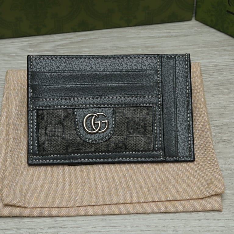 Gucci OPHIDIA CARD CASEGREY AND BLACK 11CM 732018 UULBN 1244