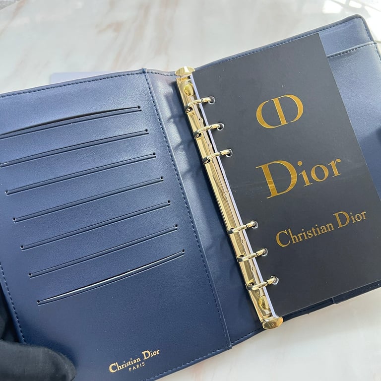 dir OBLIQUE JACQUARD WALLET BLUE 19CM