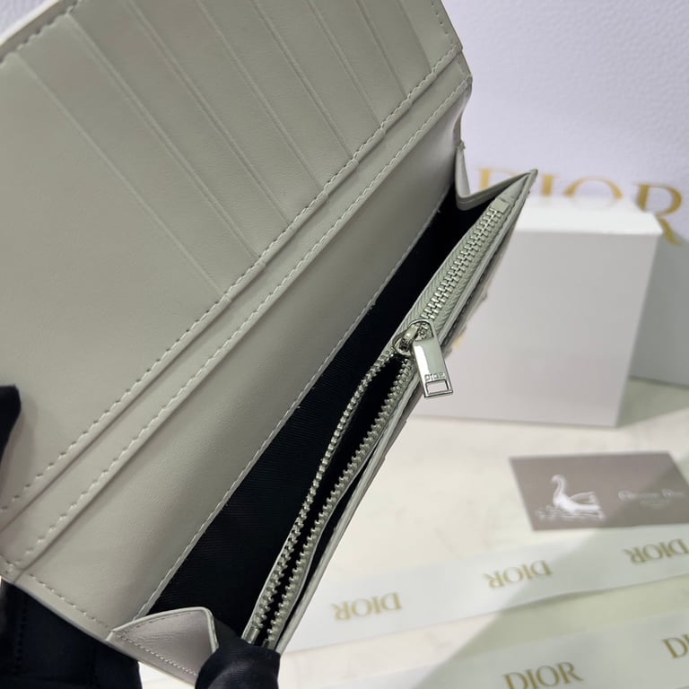 dir VERTICAL LONG WALLET GREY CD DIAMOND CANVAS 2ESBC002DCO H42E