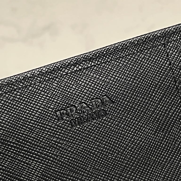 PR SAFFIANO LUX LEATHER FLAP CONTINENTAL BLACK WALLET 19CM