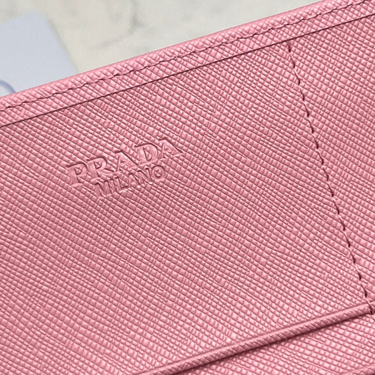 PR SAFFIANO LUX LEATHER FLAP CONTINENTAL LIGHT PINK WALLET 19CM