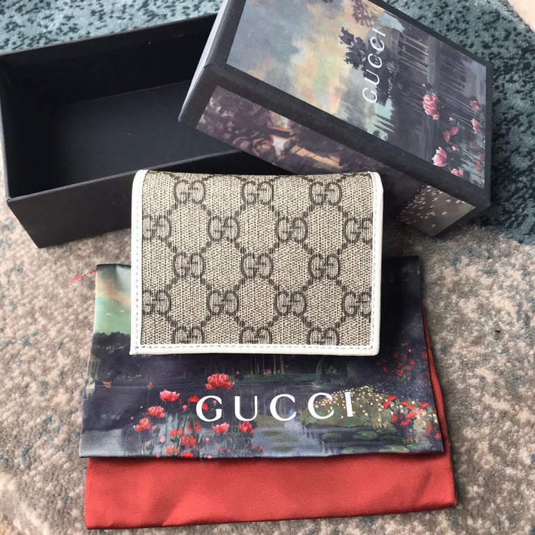 Gucci HORSEBIT 1955 CARD CASE WALLET 11CM WHITE 621887 92TCG 9761