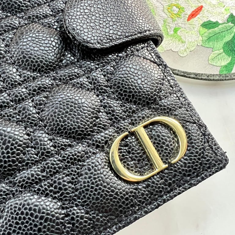dir CARO WALLET BLACK 19CM
