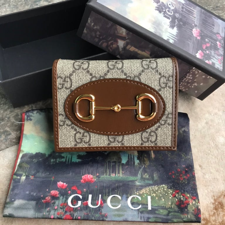 Gucci HORSEBIT 1955 CARD CASE WALLET 11CM BROWN 621887 92TCG 8563