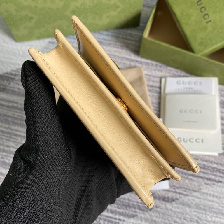 Gucci HORSEBIT 1955 CARD CASE WALLET 11CM BEGIE 621887 0YK0G 9830