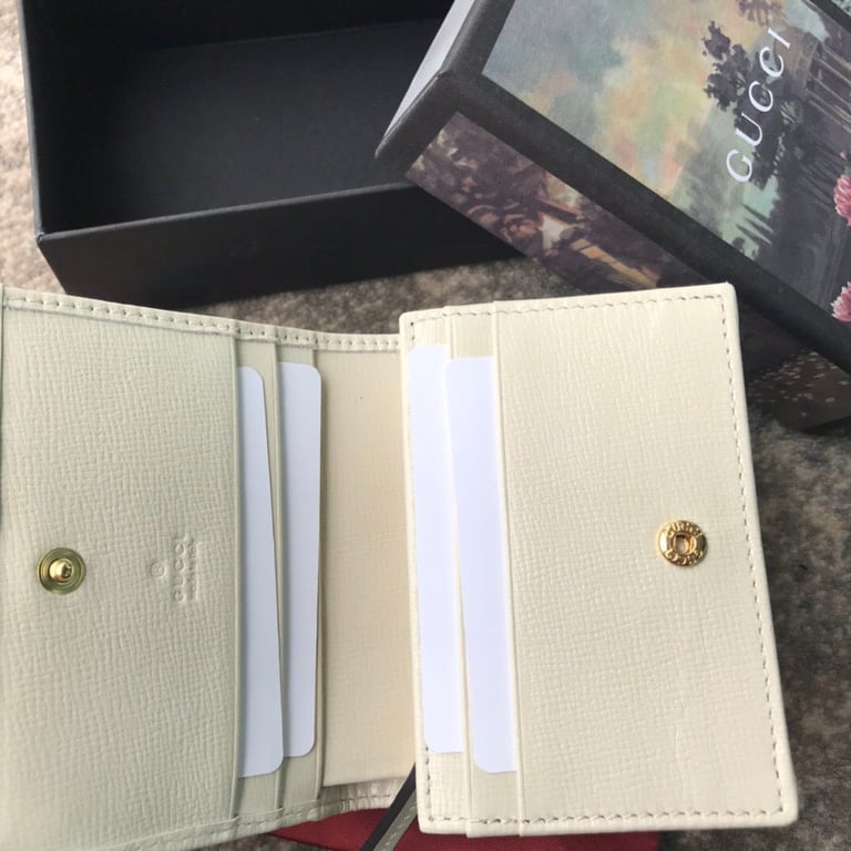 Gucci HORSEBIT 1955 CARD CASE WALLET 11CM WHITE 621887 92TCG 9761