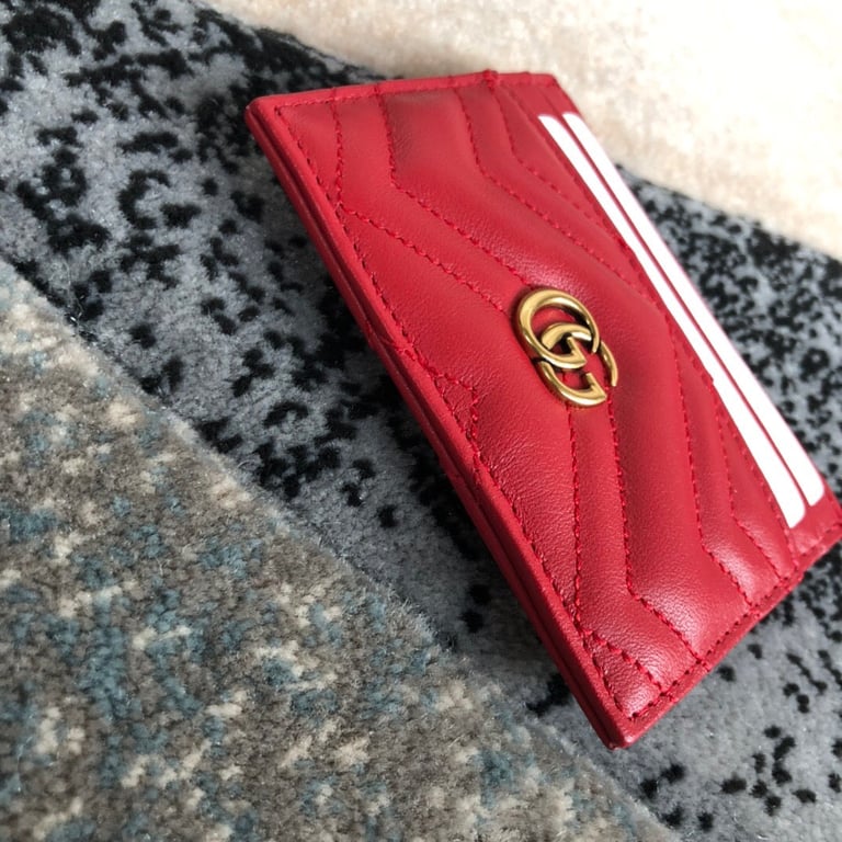 Gucci MARMONT CARD CASE 10CM RED 443127 DTD1T 6433