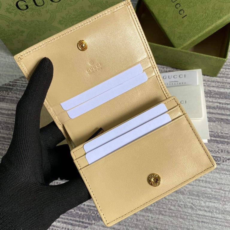 Gucci HORSEBIT 1955 CARD CASE WALLET 11CM BEGIE 621887 0YK0G 9830
