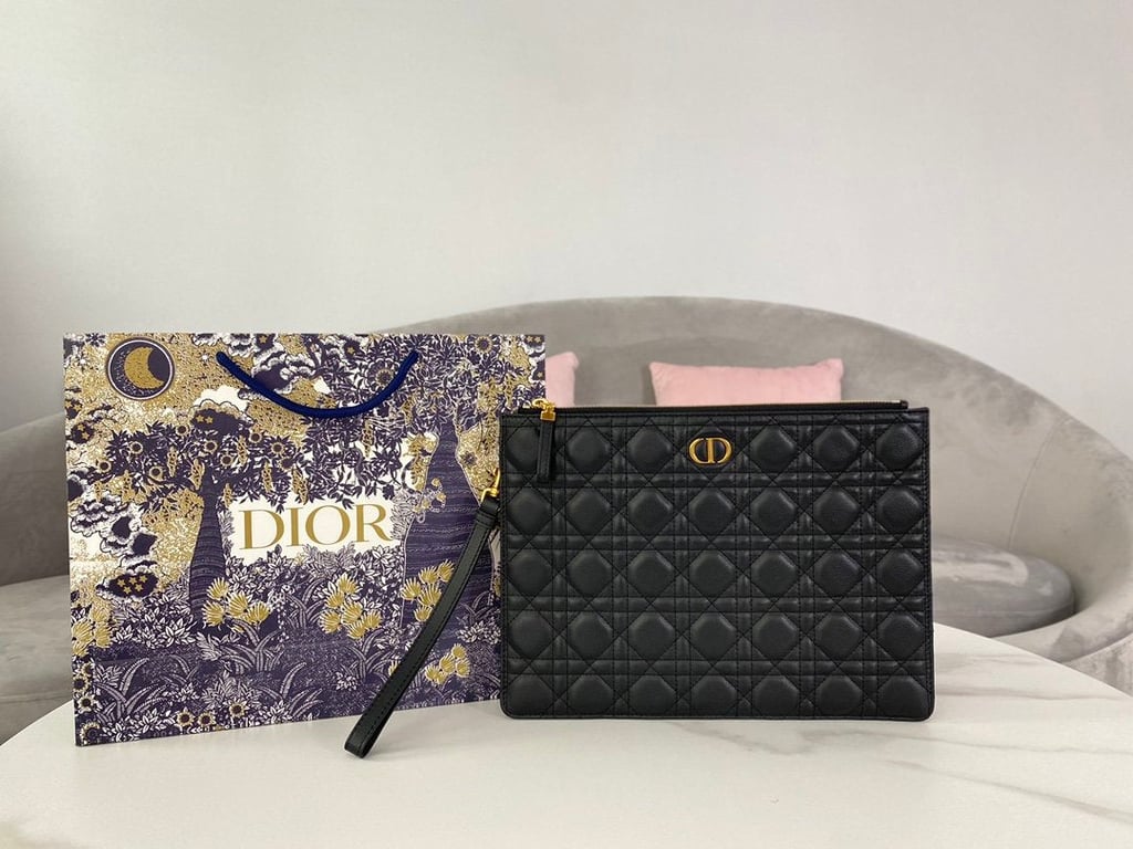 dir LARGE CARO DAILY POUCH BLACK S5086UWHC_M900