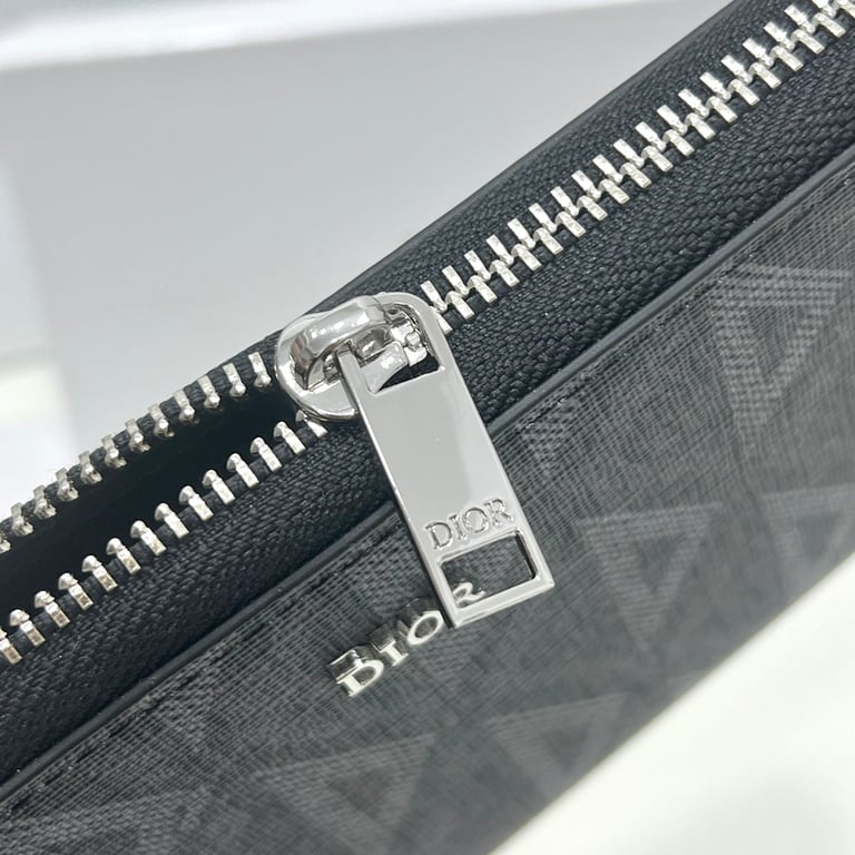 dir ZIPPED LONG WALLET BLACK CD DIAMOND CANVAS 19.5CM 2ESBC252DCO H43E