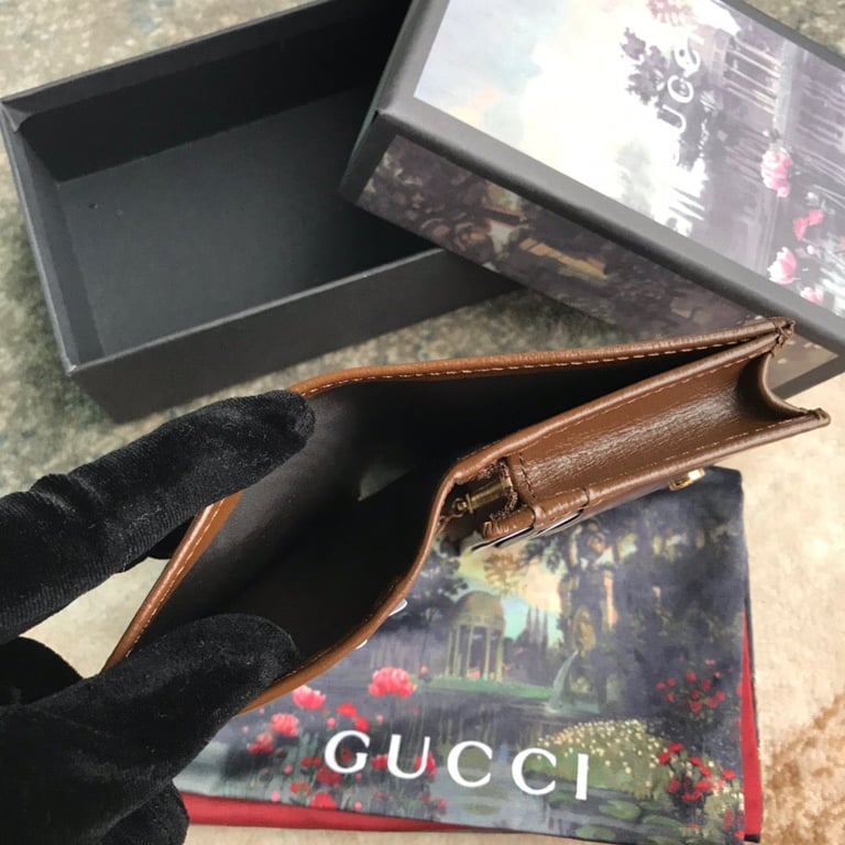 Gucci HORSEBIT 1955 CARD CASE WALLET 11CM BROWN 621887 92TCG 8563