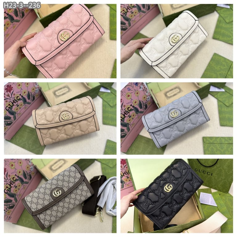Gucci MATELASSE WALLET BLACK 23CM