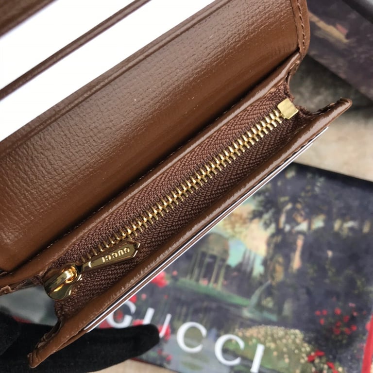 Gucci HORSEBIT 1955 CARD CASE WALLET 11CM BROWN 621887 92TCG 8563