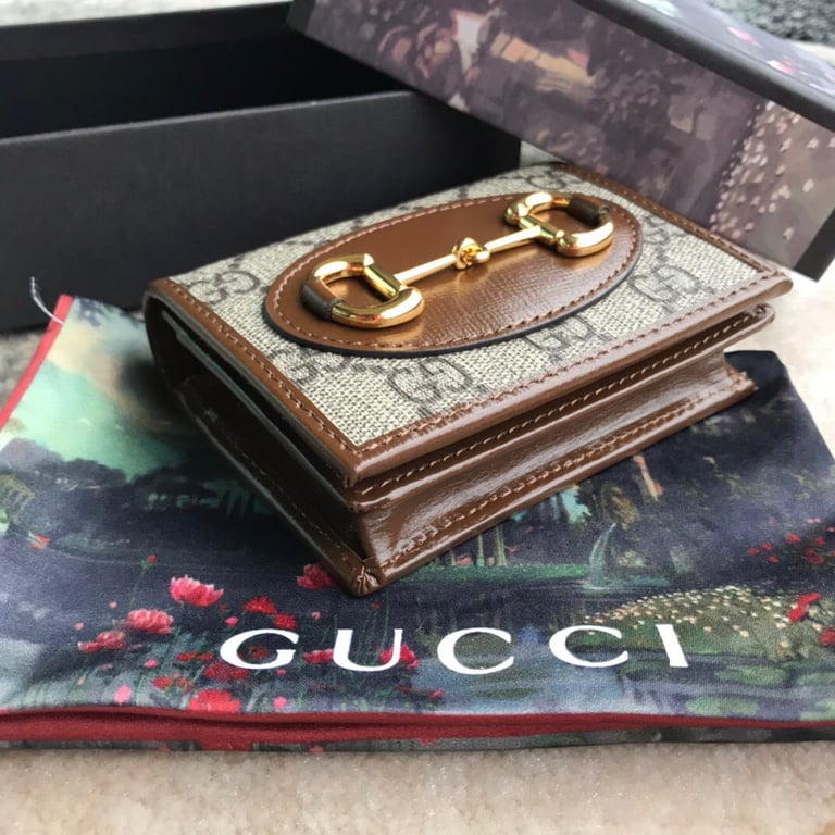 Gucci HORSEBIT 1955 CARD CASE WALLET 11CM BROWN 621887 92TCG 8563