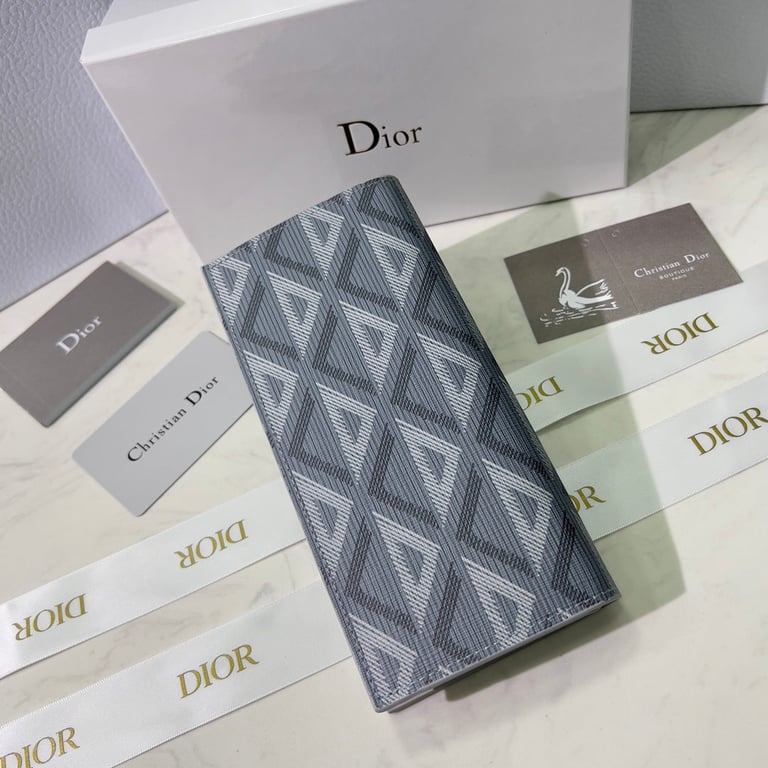 dir VERTICAL LONG WALLET GREY CD DIAMOND CANVAS 2ESBC002DCO H42E