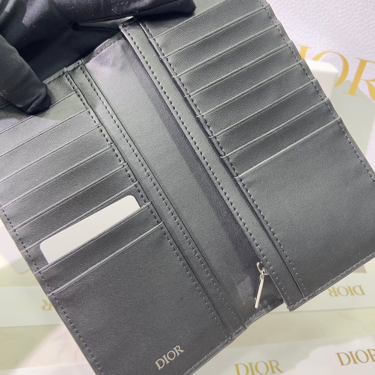 dir VERTICAL LONG WALLET BLACK CD DIAMOND CANVAS 17.5CM 2ESBC002DCO H43E