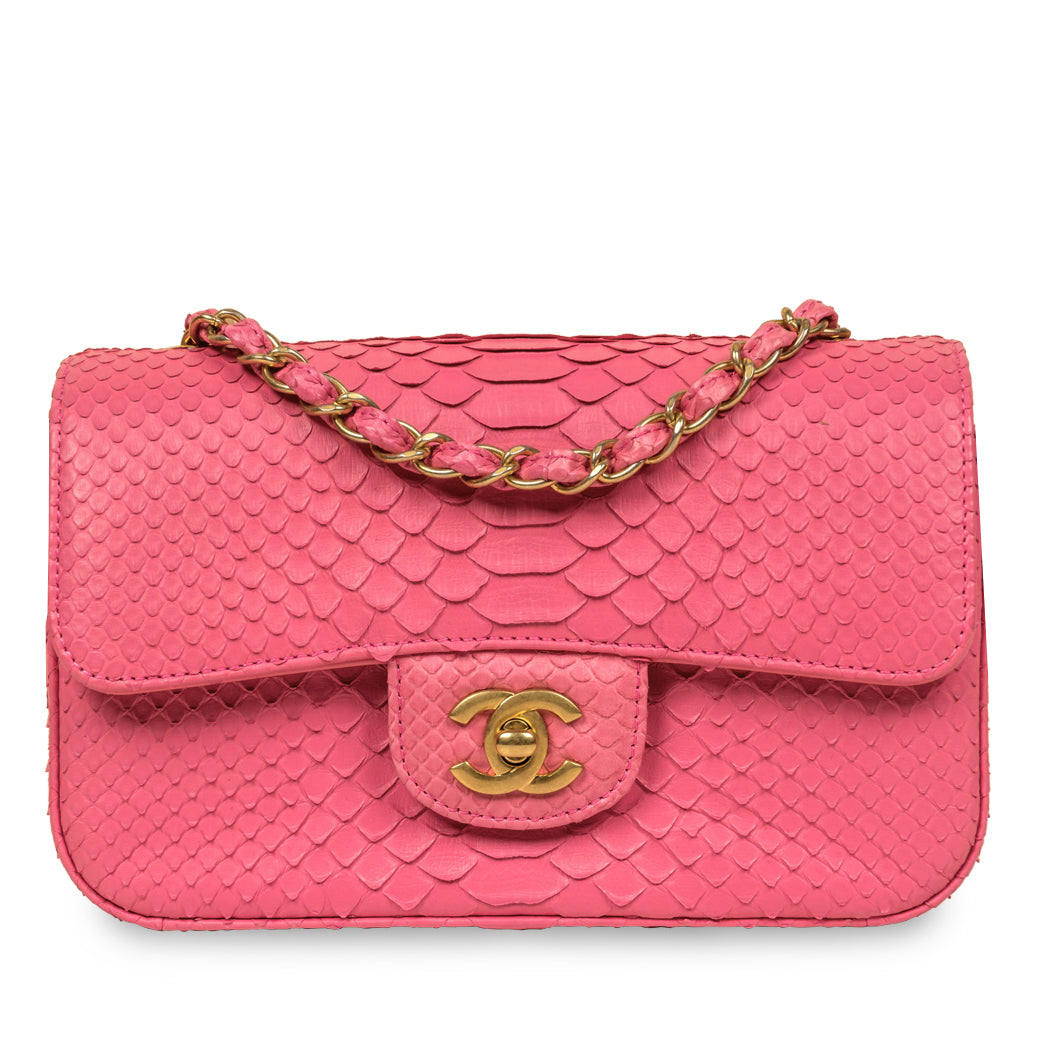 Classic Flap Bag - Mini Rectangular - Python
