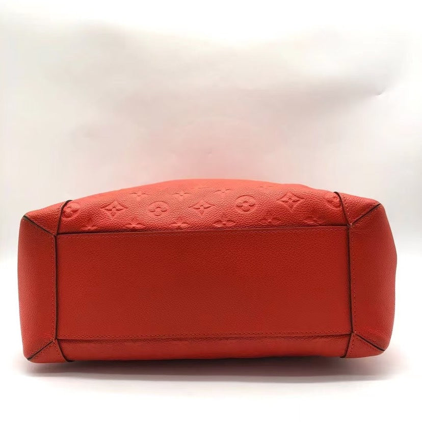 Louis Vuitton Red Leather Monogram Shoulder Bag Medium