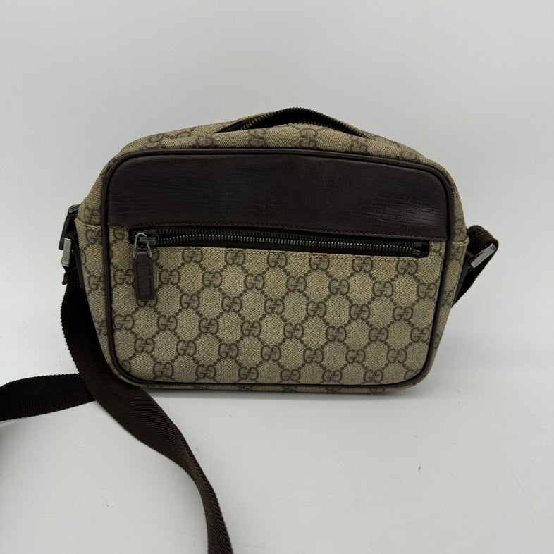 Gucci Beige Canvas Crossbody Bag MeDiorum Size
