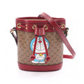 Gucci ÃƒÆ’Ã¢â‚¬â€ Doraemon Mini Bucket Bag in Multicolor PVC Leather - Micro GG Supreme Light Brown Shoulder Bag