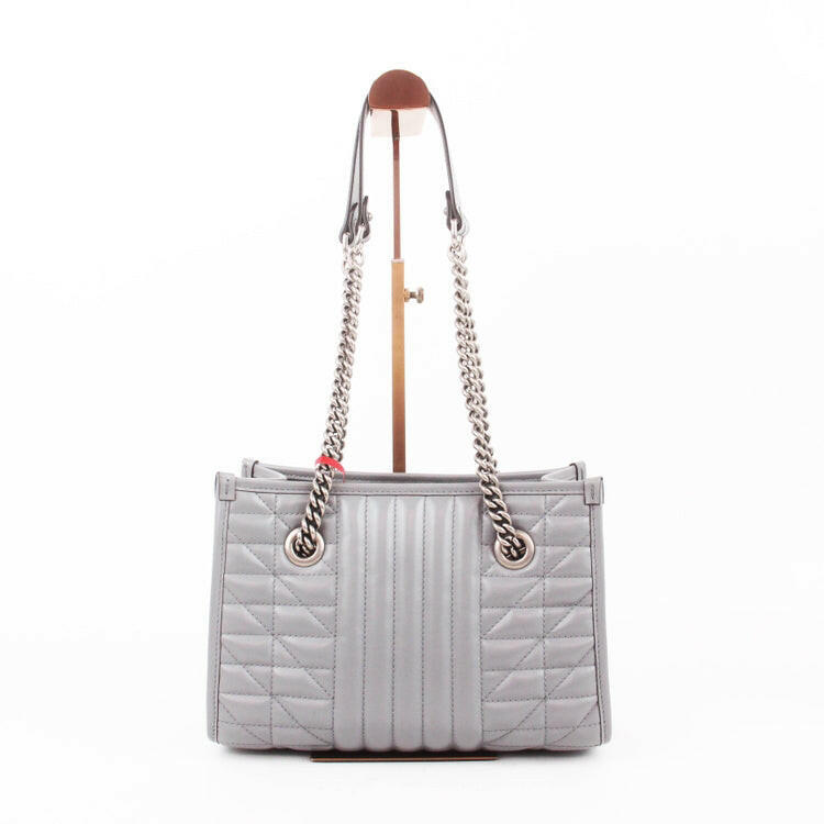 Gucci GG Marmont MatelassÃƒÆ’Ã‚Â© Leather Medium Shoulder Bag - Light Gray