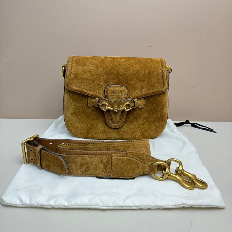 Gucci Horsebit Suede Leather Crossbody Bag - Brown, MeDiorum