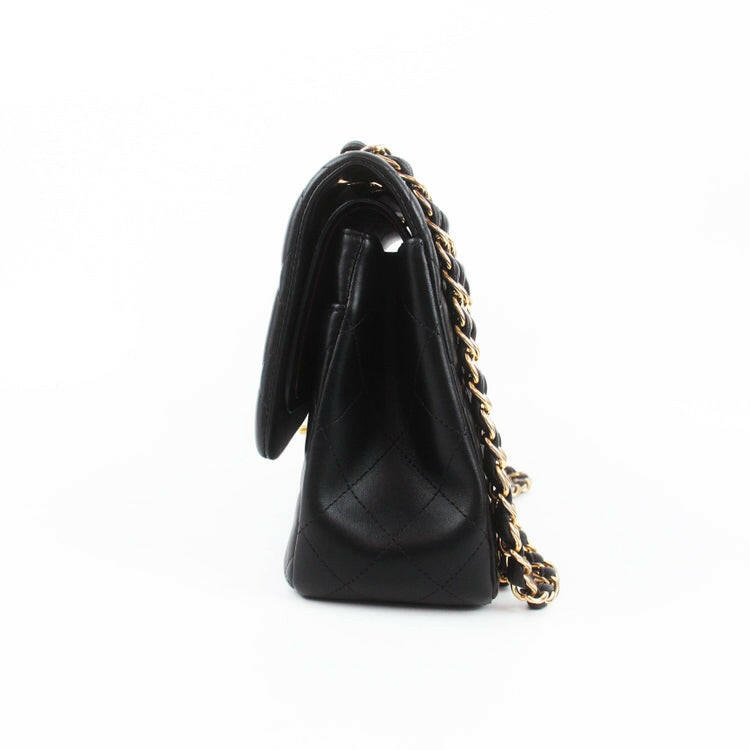 Chanel CF Classic Flap Jumbo Black Lambskin Bag 2019