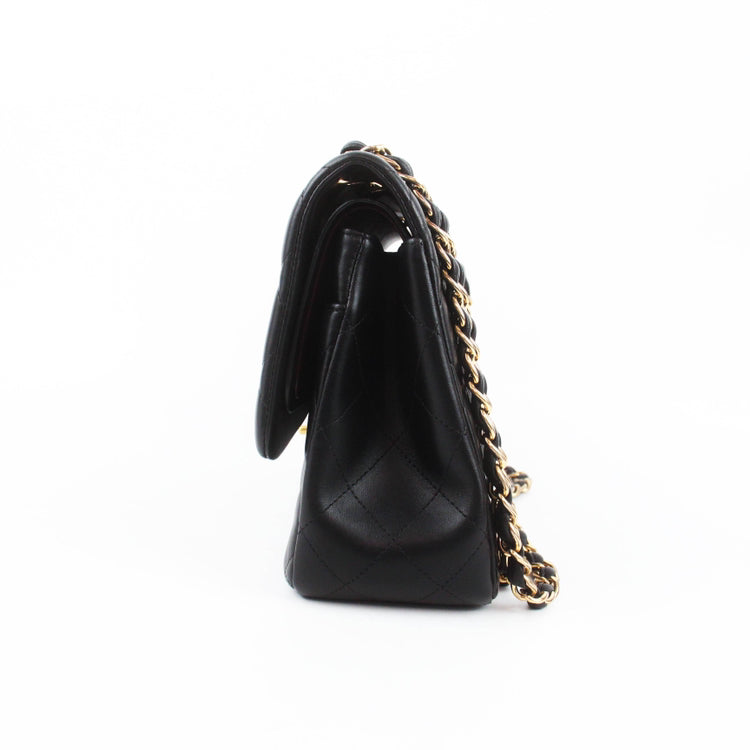 Chanel CF Classic Flap Jumbo Black Lambskin Bag 2019