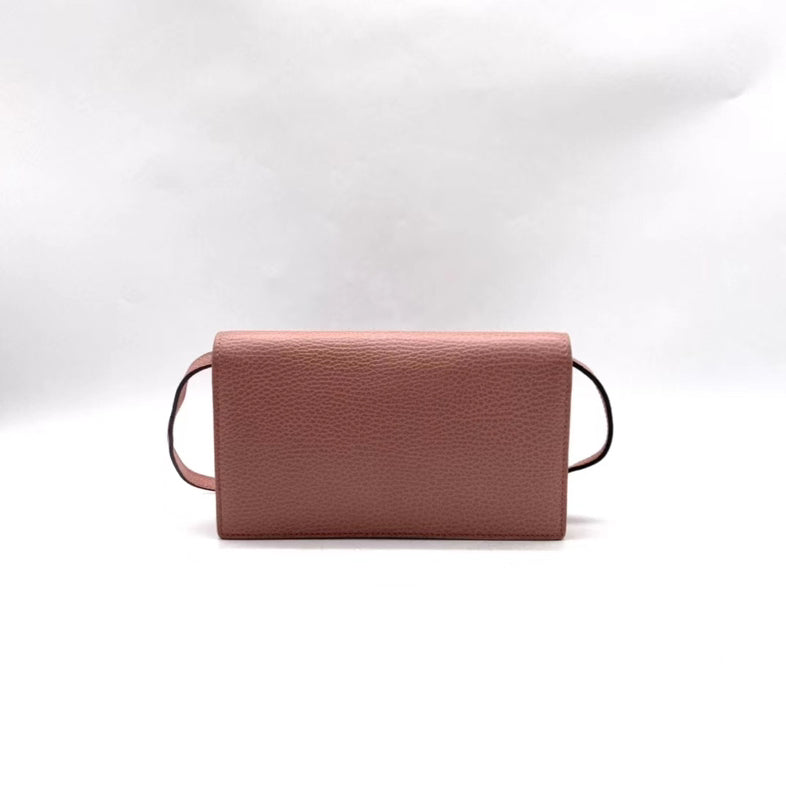 Title: Gucci Gucci Marmont Mini Crossbody Bag in Brown Leather with Adjustable Strap