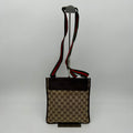 Gucci Beige Brown Canvas Leather Crossbody Bag MeDiorum
