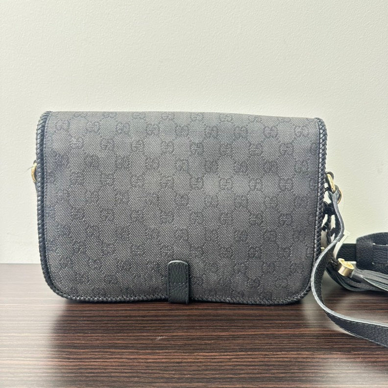 Gucci Gucci Canvas Leather Crossbody Black MeDiorum Size