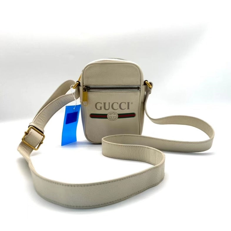 Gucci Beige Leather Crossbody Bag MeDiorum