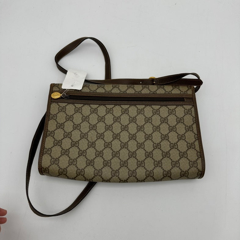 Gucci Canvas Brown Leather Crossbody Bag MeDiorum