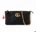 Gucci Gucci Marmont Black Leather Crossbody Bag Small