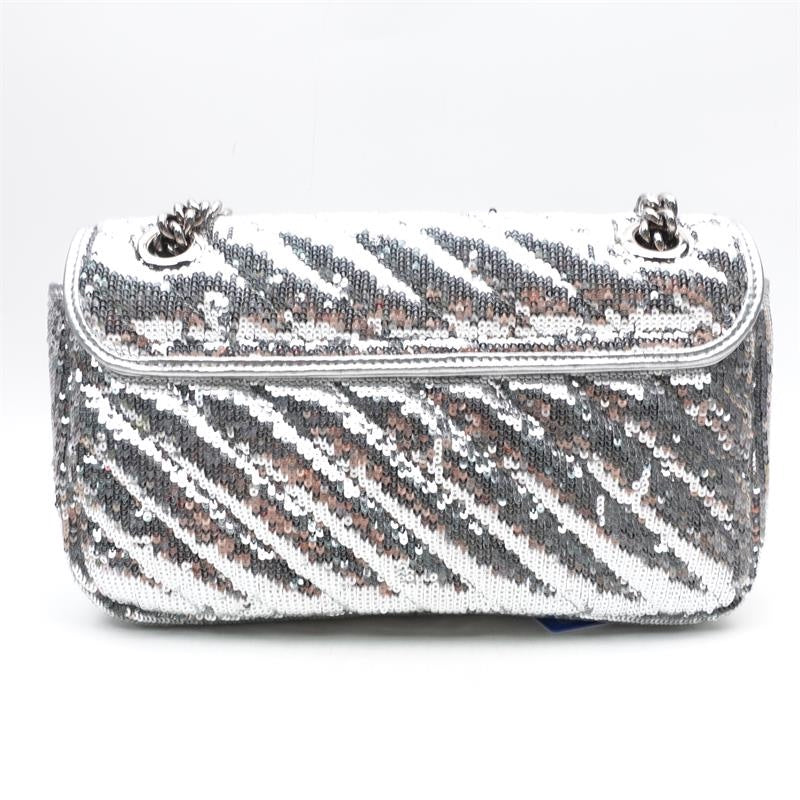 Gucci GG Marmont SiLouis Vuittoner Sequin Shoulder Bag Medium