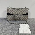 Gucci Dionysus GG Supreme Black Suede Medium Shoulder Bag