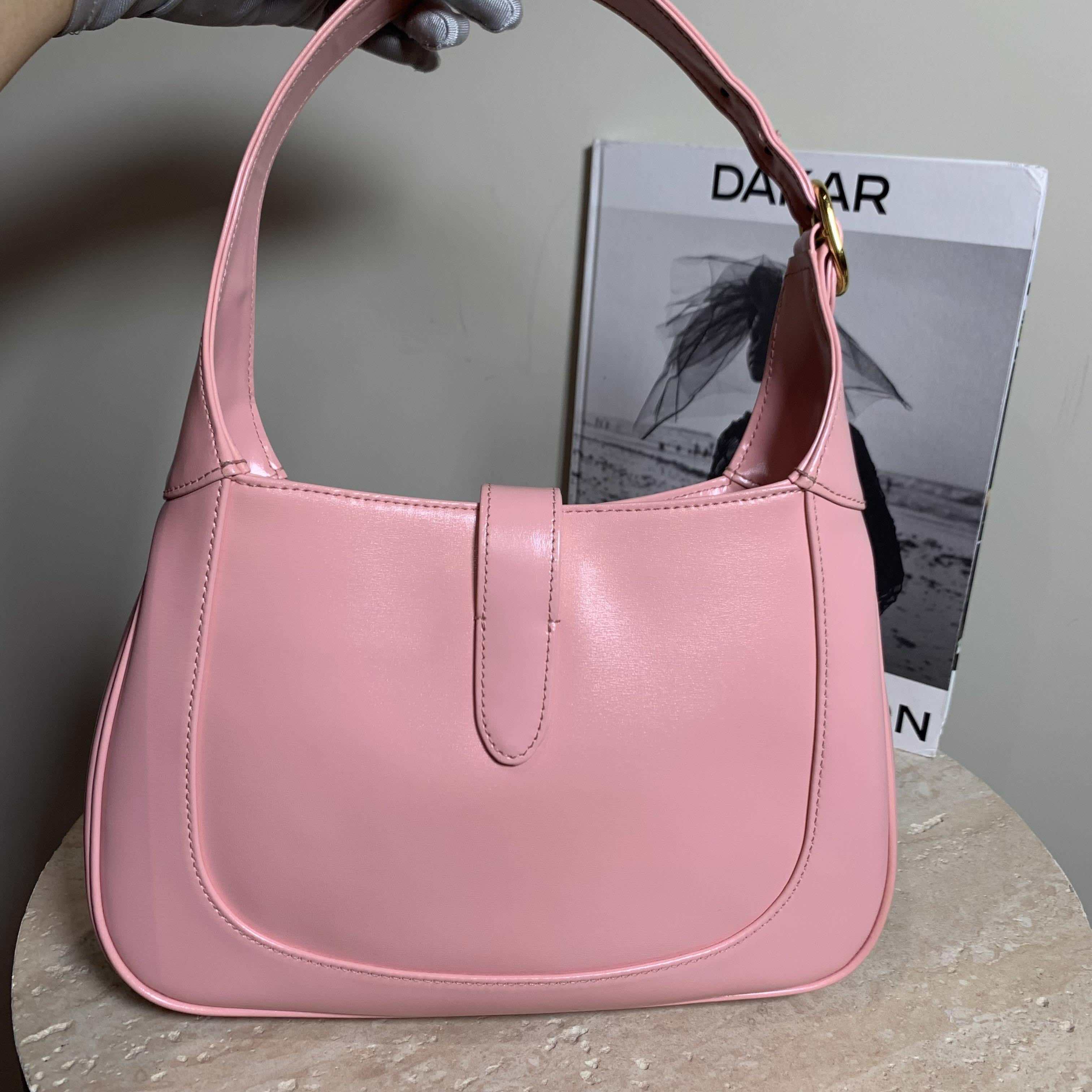 Gucci Jackie 1961 Pink Leather Small Shoulder Bag