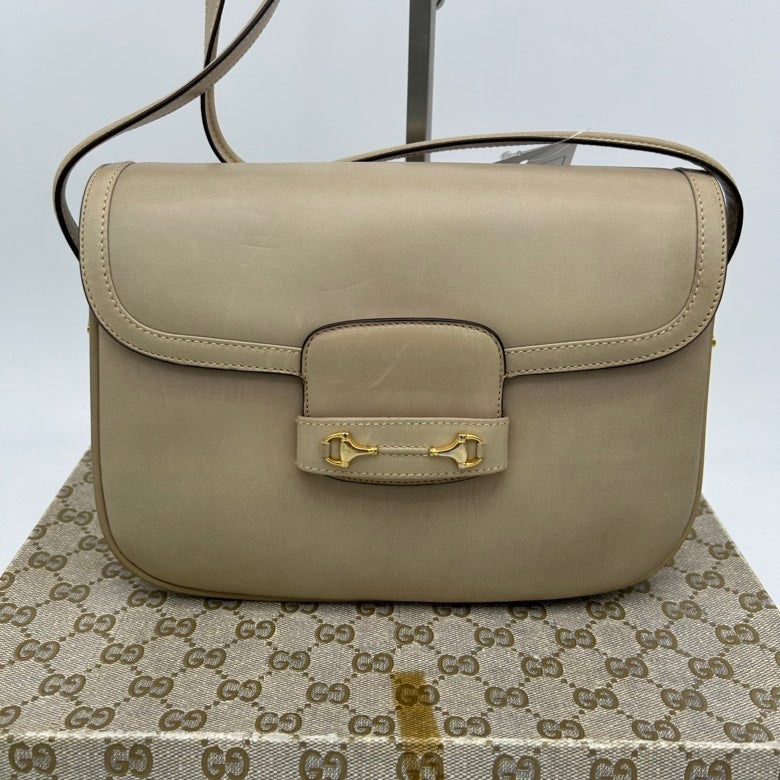 Gucci Beige Leather Crossbody Bag MeDiorum