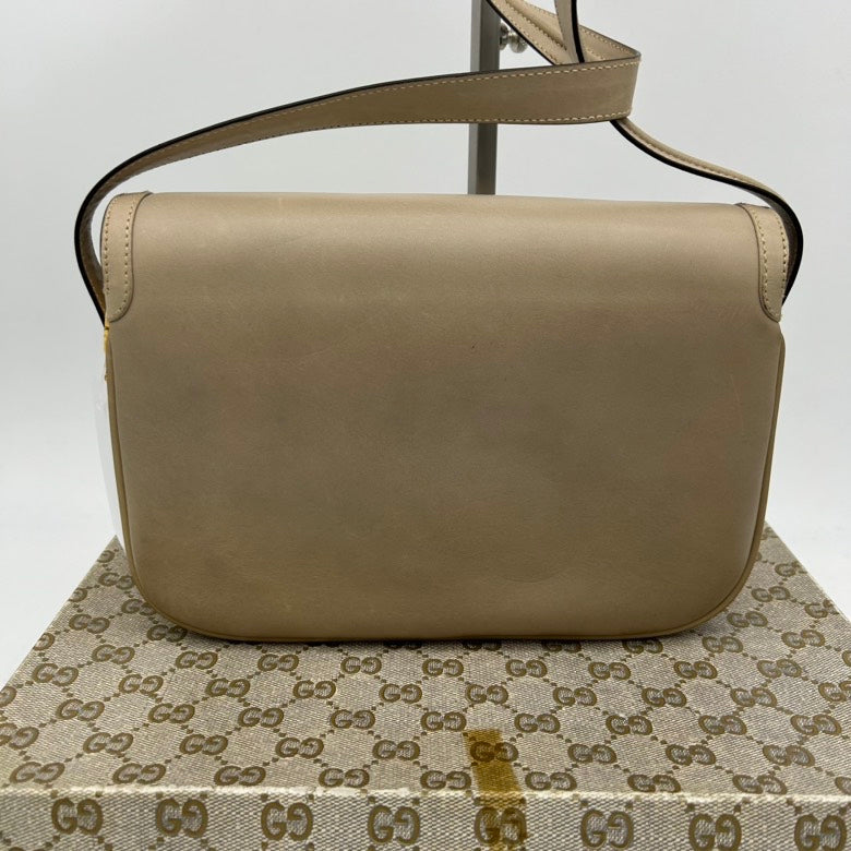 Gucci Beige Leather Crossbody Bag MeDiorum
