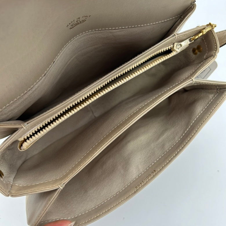 Gucci Beige Leather Crossbody Bag MeDiorum