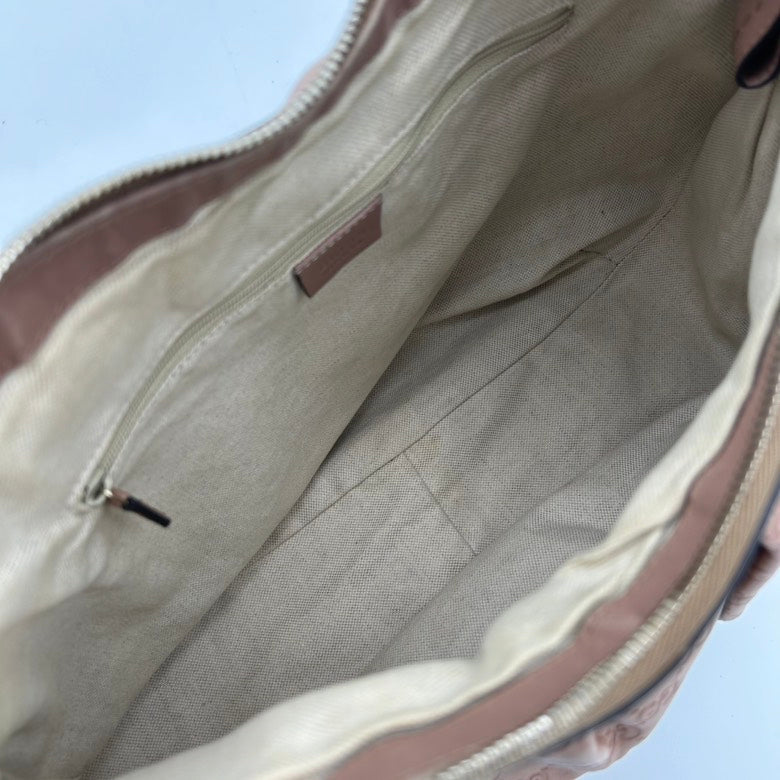 Gucci Large Beige Leather Shoulder Bag
