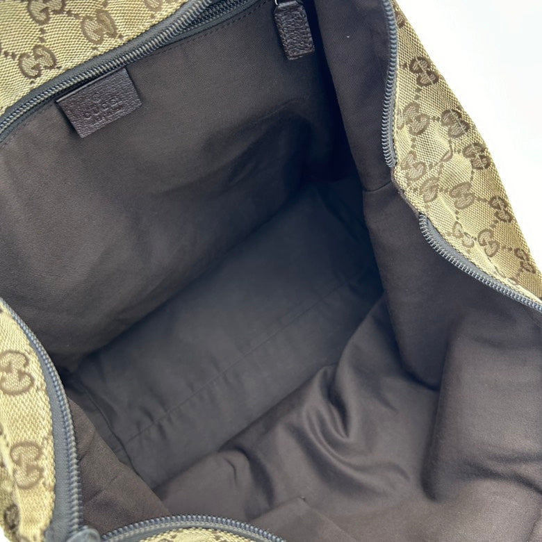 Gucci Canvas Leather Beige Crossbody Tote Bag MeDiorum