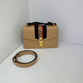 Gucci SyLouis Vuittonie Beige Leather Shoulder Bag 25cm